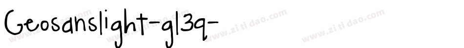 Geosanslight-gl3q字体转换