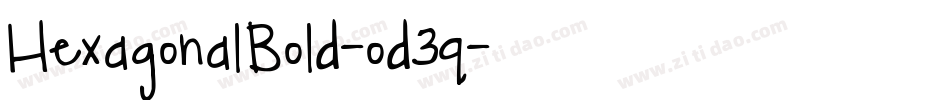 HexagonalBold-od3q字体转换