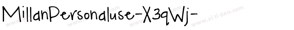 MillanPersonaluse-X3qWj字体转换