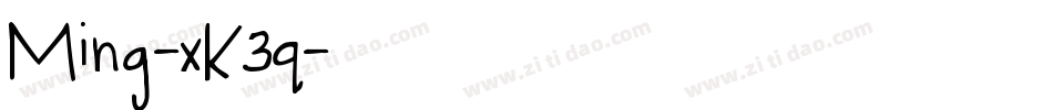 Ming-xK3q字体转换