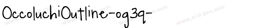 OccoluchiOutline-og3q字体转换