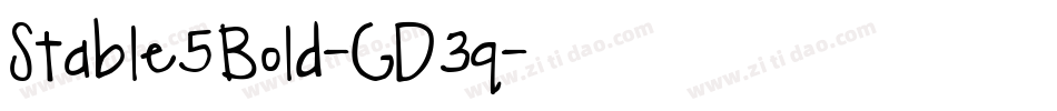 Stable5Bold-GD3q字体转换