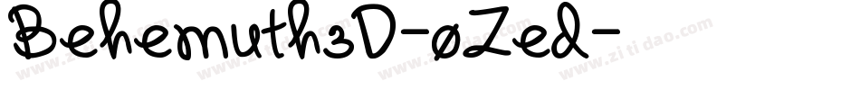 Behemuth3D-0Zed字体转换