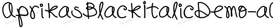 AprikasBlackItalicDemo-aGZm字体转换