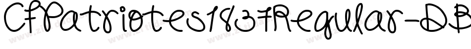 CfPatriotes1837Regular-DBZm字体转换