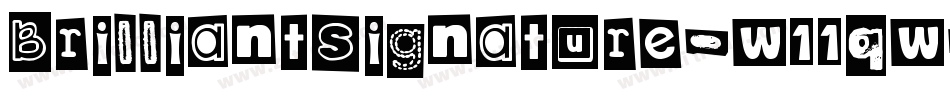Brilliantsignature-w11qw字体转换