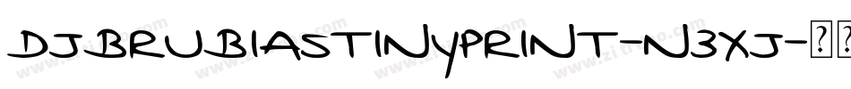 DjbRubiasTinyPrint-n3XJ字体转换