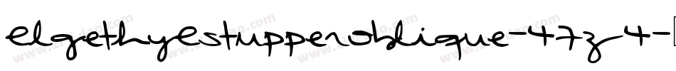 ElgethyEstUpperOblique-47Z4字体转换 ElgethyEstUpperOblique-47Z4字体转换
