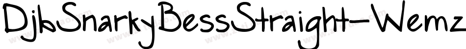 DjbSnarkyBessStraight-Wemz字体转换