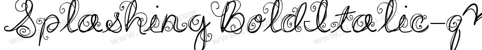 SplashingBoldItalic-qZ2Y2字体转换 SplashingBoldItalic-qZ2Y2字体转换