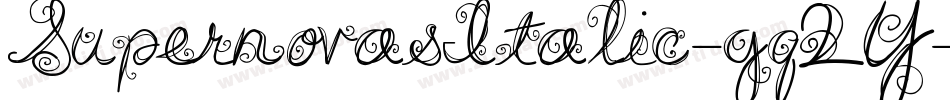 SupernovasItalic-gq2Y字体转换