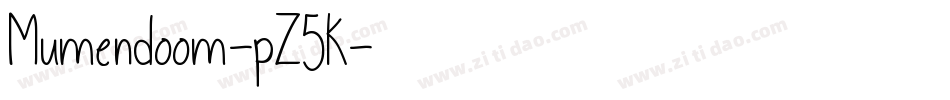 Mumendoom-pZ5K字体转换