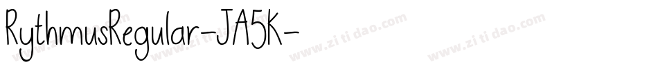 RythmusRegular-JA5K字体转换