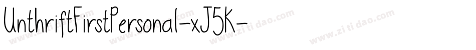 UnthriftFirstPersonal-xJ5K字体转换