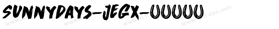 Sunnydays-JEGx字体转换