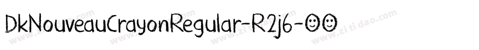 DkNouveauCrayonRegular-R2j6字体转换