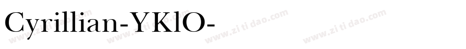 Cyrillian-YKlO字体转换