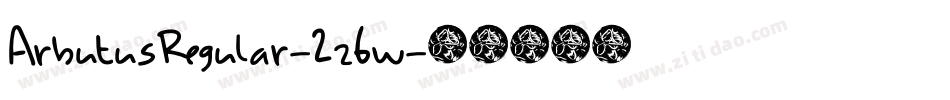 ArbutusRegular-2z6w字体转换