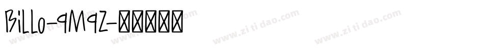 Billo-9M9Z字体转换