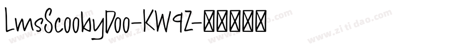 LmsScoobyDoo-KW9Z字体转换
