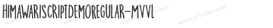 HimawariScriptDemoRegular-MVVle字体转换