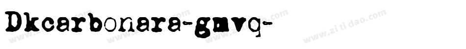 Dkcarbonara-gmvq字体转换
