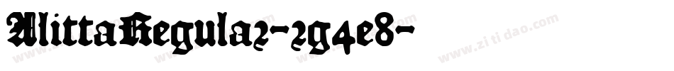 AlittaRegular-rg4e8字体转换