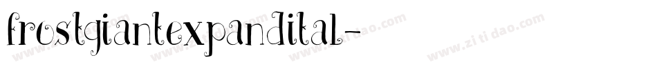 frostgiantexpandital字体转换
