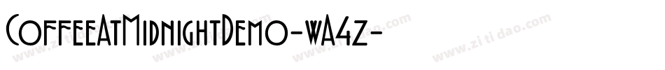 CoffeeAtMidnightDemo-wA4z字体转换