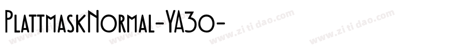 PlattmaskNormal-YA3o字体转换