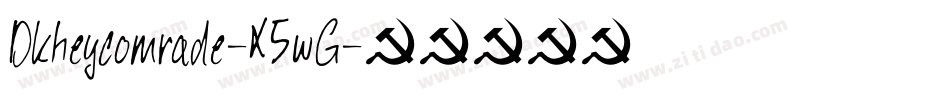 Dkheycomrade-X5wG字体转换