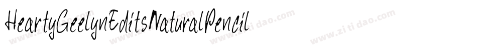 HeartyGeelynEditsNaturalPencil-n5wg字体转换