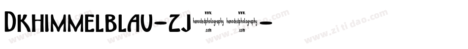 Dkhimmelblau-zj41字体转换