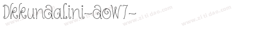 Dkkundalini-doW7字体转换