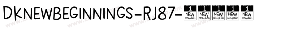 Dknewbeginnings-rJ87字体转换