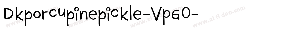 Dkporcupinepickle-VPG0字体转换