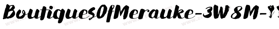 BoutiquesOfMerauke-3W8M字体转换