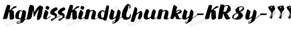 KgMissKindyChunky-KR8y字体转换