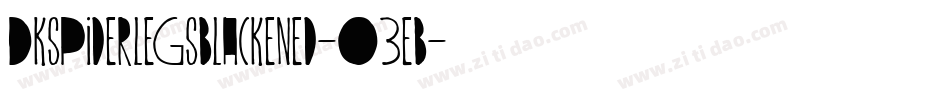 DkspiderlegsBlackened-o3EB字体转换