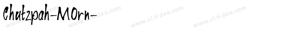 Chutzpah-MOrn字体转换