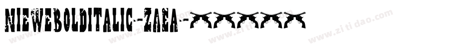 NieweBolditalic-zAEa字体转换