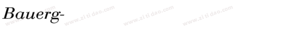 Bauerg字体转换