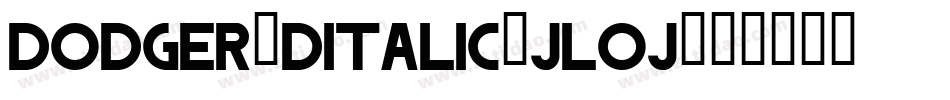 Dodger3DItalic-JLoj字体转换