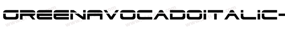 GreenAvocadoItalic-v0AE字体转换