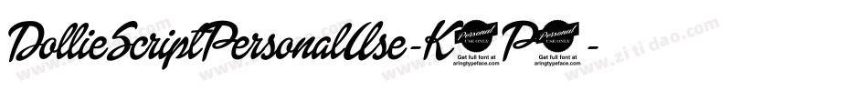 DollieScriptPersonalUse-K3P7字体转换