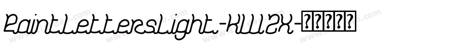 PaintLettersLight-KW2X字体转换