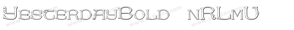 YesterdayBold-nRLmV字体转换