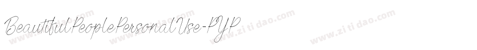 BeautifulPeoplePersonalUse-PYP2字体转换