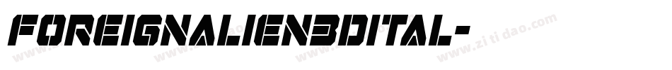 foreignalien3dital字体转换