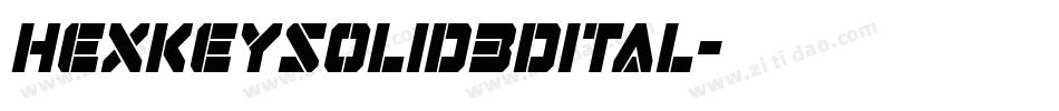 hexkeysolid3dital字体转换